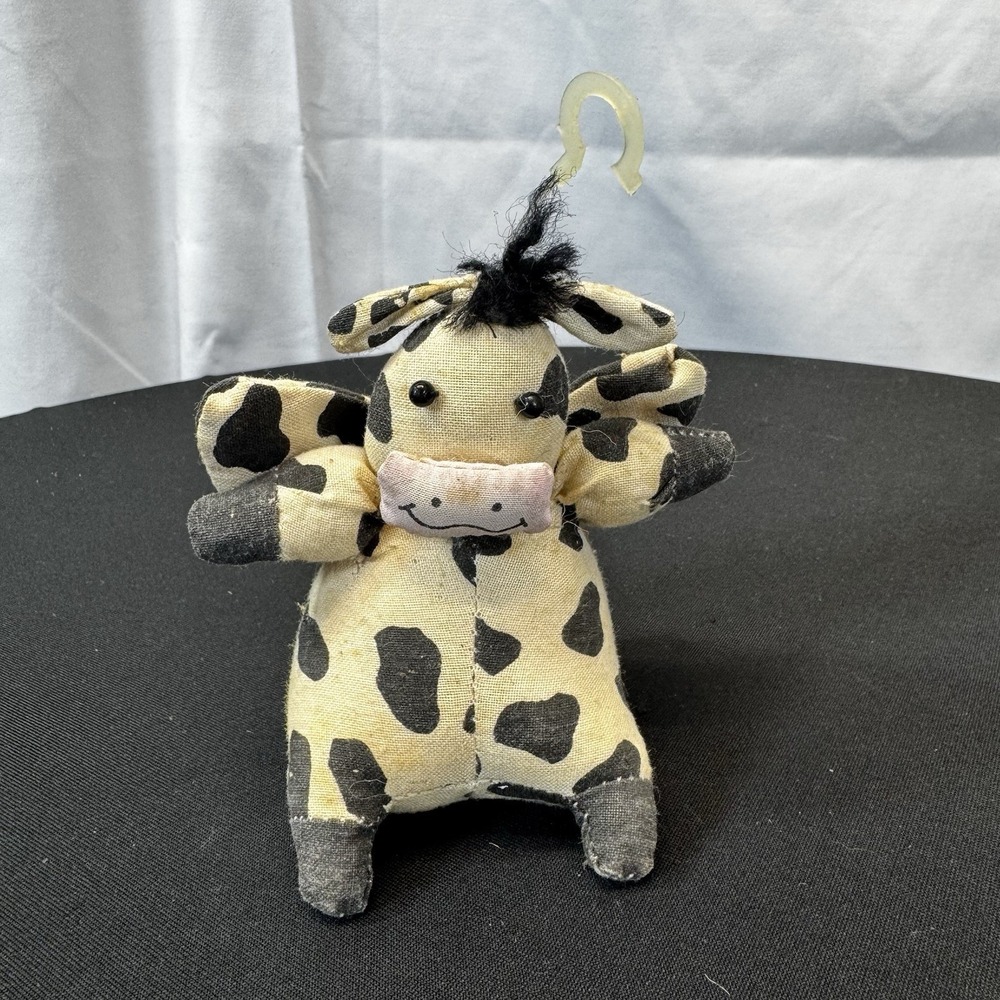 Primitive Stuffed Cow With Wings